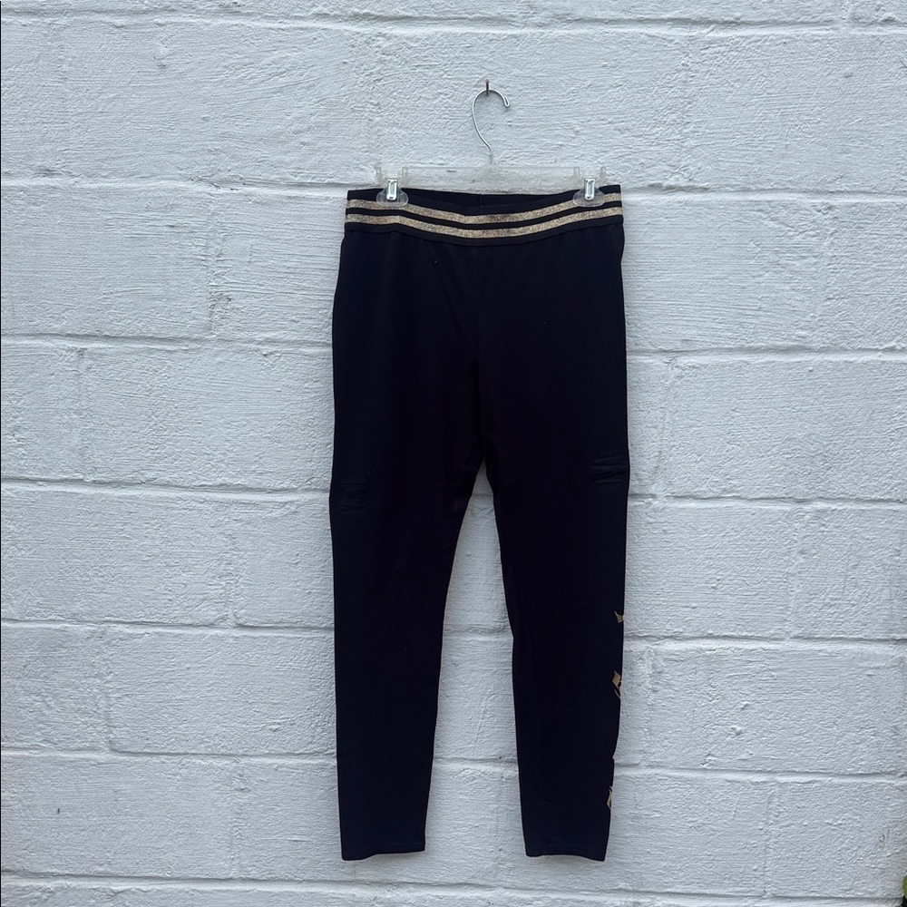 Juicy Couture Black Leggings with Graphic Tee and Hoodie 3 Piece Set